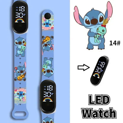 Stitch Children Watches Girls Waterproof Sport Touch Screen Watch for Women Waterproof Digital Clock Bracelet Gifts