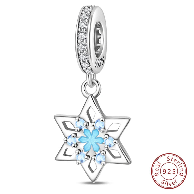 925 Sterling Silver Blue Purple Butterfly Perfume Bottle Starry Sky Hot Air Balloon Charms Beads Fit DIY S925 Bracelets Jewelry