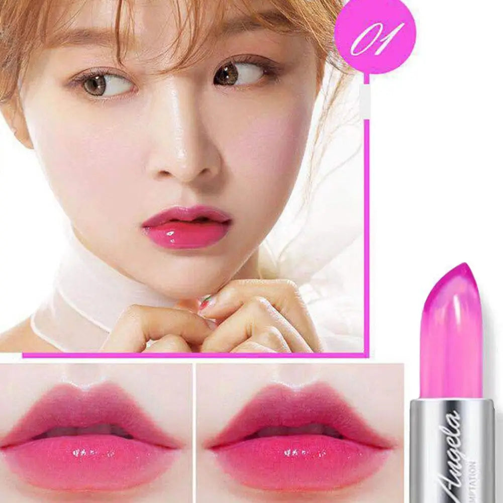 Aloe Vera Jelly Color Changing Lipstick Moisturizing Temperature Color Changing Lip Gloss hydrating Crystal Jelly Lipstick