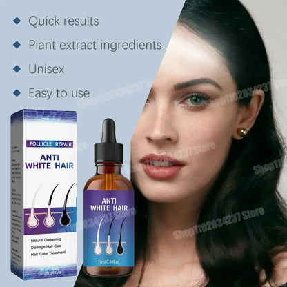Natural Anti Gray Hair Serum | Nourishing Hair Care Remedy - Repair White & Darkening Hair