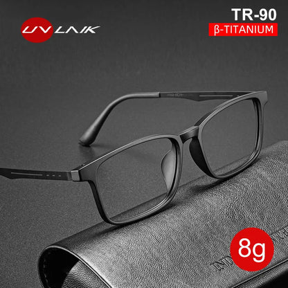 UVLAIK TR90 Titanium Square Glasses Frame Women Men Fashion Myopia Eyewear Urltralight Optical Prescription Eyeglasses Frame