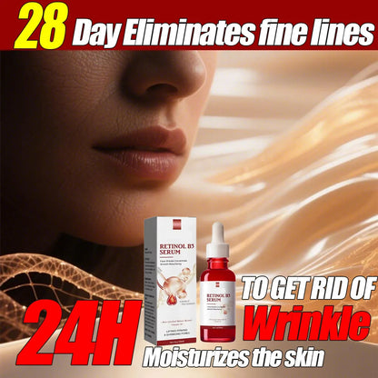Jaysuing Anti-Aging Retinol B3 Facial Serum Reduce Wrinkle Remove Wrinkle Fine Lines Around Eyes Neck Wrinkle Skin Care Produce
