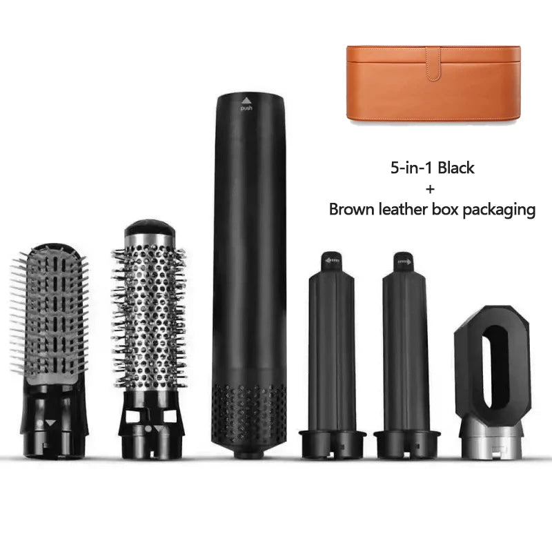 Multifunctional 5 In 1 Hair Straightener Curler Styling Set Airwrap Hair Dryer Hair Plate Hot Comb Styling Appliance