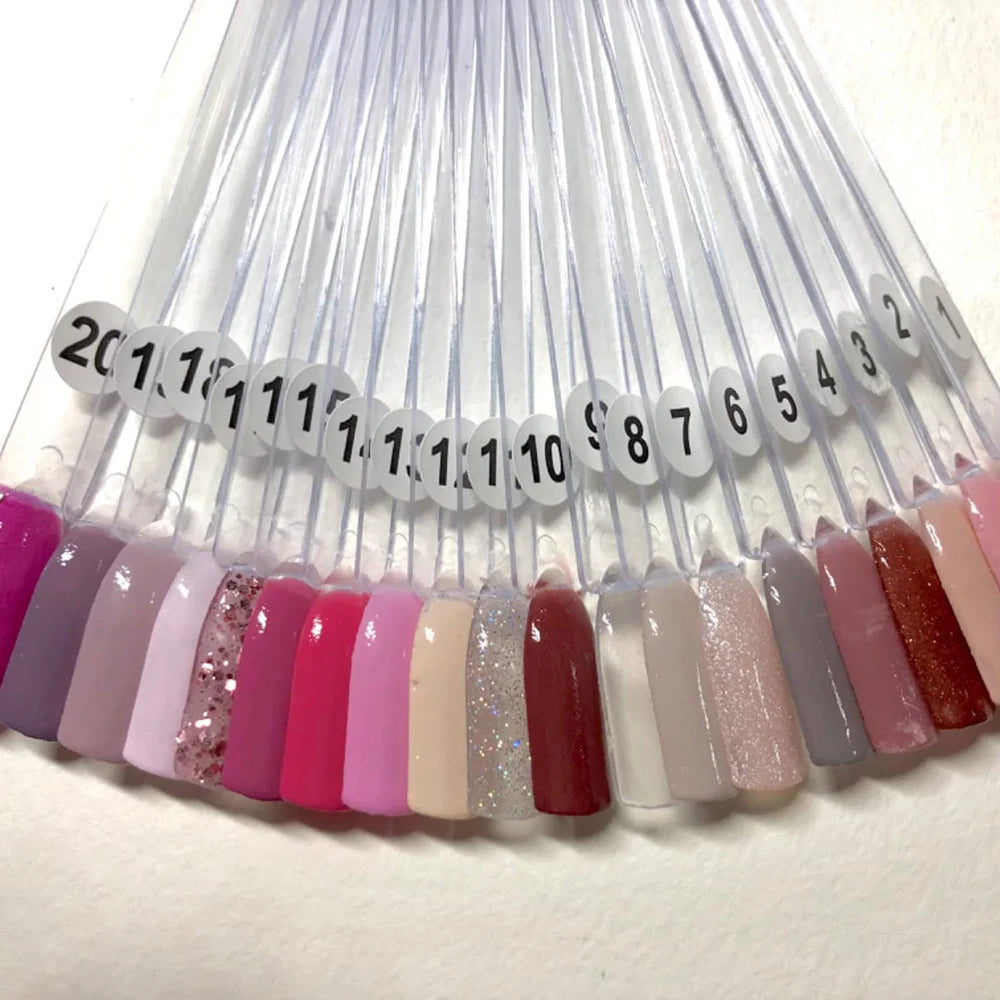 False Nail Tips Nail Swatch Nail Art Display Sticks Acrylic Fan Gel Nail Polish Showing Shelf 30/60 pcs Practice Manicure Tool
