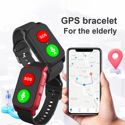 GPS Positioning Elderly Smartwatch Long-Term Standby Fall Alarm Watch Heart Rate Health Monitor SOS Call Waterproof Smart Watch