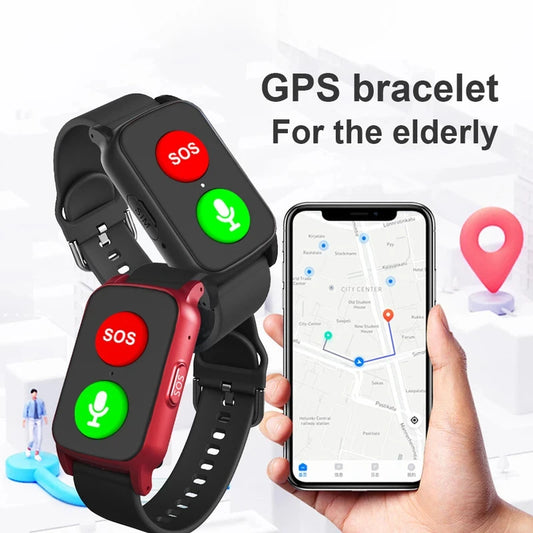 GPS Positioning Elderly Smartwatch Long-Term Standby Fall Alarm Watch Heart Rate Health Monitor SOS Call Waterproof Smart Watch