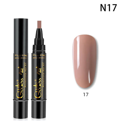 1 Pcs Pure Color Gel Nail Polish Pen For Nails Art Gel Semi Permanent Base Top Coat UV Gel Varnish Hybrid Neon Nail Polish