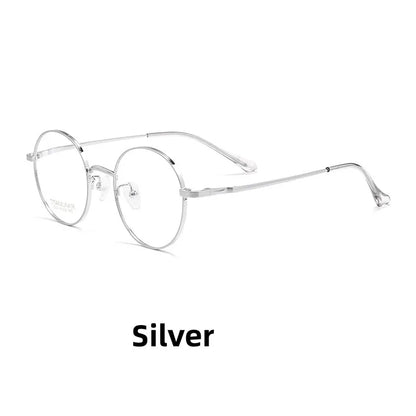 FIRADA Luxury Fashion Eyewear Women's Retro Round Titanium Eyeglasses Optical Prescription Glasses Frame For Men And Women 8021A