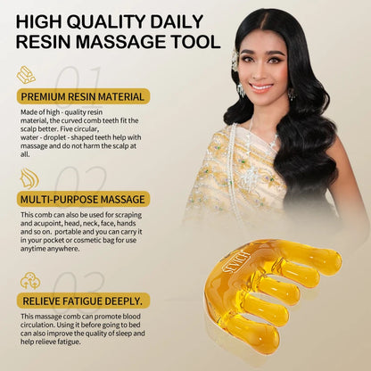 Sevich India Herbal Hair Growth Oil And Scalp Massager Comb Tool Set Ayurvedic Adivasi Fast Regrowth Thicken Serum Hair Growing