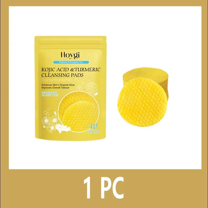 Turmeric Kojic Acid Cleansing Pads Exfoliating Pads Facial Sponges For Cleansing Exfoliating Daily Cleansing Skin Care Tools
