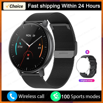 LIGE Bluetooth Call Smart Watch Women Custom Dial Steel Watches Men Sports Fitness Tracker Heart Rate Smartwatch For Android IOS