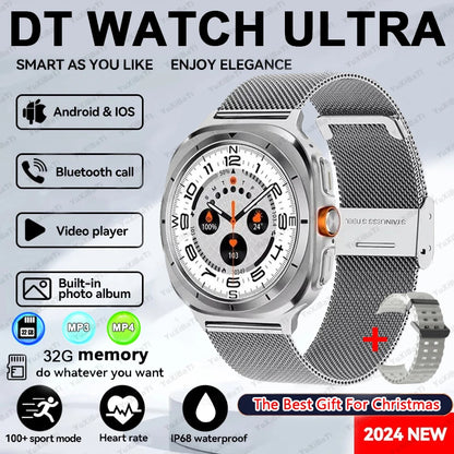 2025 New Watch 7 Ultra Smart Watch Men 32GB Memory 3D Video Display Sports SmartWatch GPS NFC Compass Blood oxygen Smartwatch