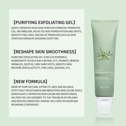 Purifying Exfoliating Gel 300g - Gentle Face Scrub for Dead Skin Removal, Brightening & Hydrating, Improves Skin Texture