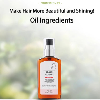 Raip Hair Care Essential Oil R3 Moroccan Argan Hair Oil Smooth and Fragrant 100ml