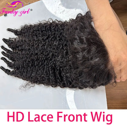12A Burmese Curly Human Hair Wigs Brazilian Pixie Curls 200% Transparent Lace Frontal Wig For Women Burmese Curly Full Lace Wigs