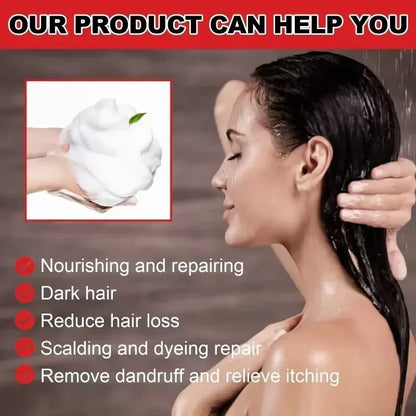 Instant Coloring Hair Dye Shampoo Natural Black Herbal Moisturizing And Lasting Oil Control Convenience Men Women Hair Care