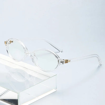 Fashion Small Oval Leopard Sunglasses Women Lovely Ins No Makeup Anti Blue Light Glasses Cute Decorative Computer Glasses 선글라스