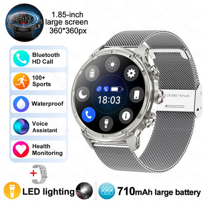 For Huawei Xiaomi GPS Track Smart Watch Men 1.85-Inch Ultra HD AMOLED Screen 710 Mah Battery Bluetooth Call SmartWatch 2025 New