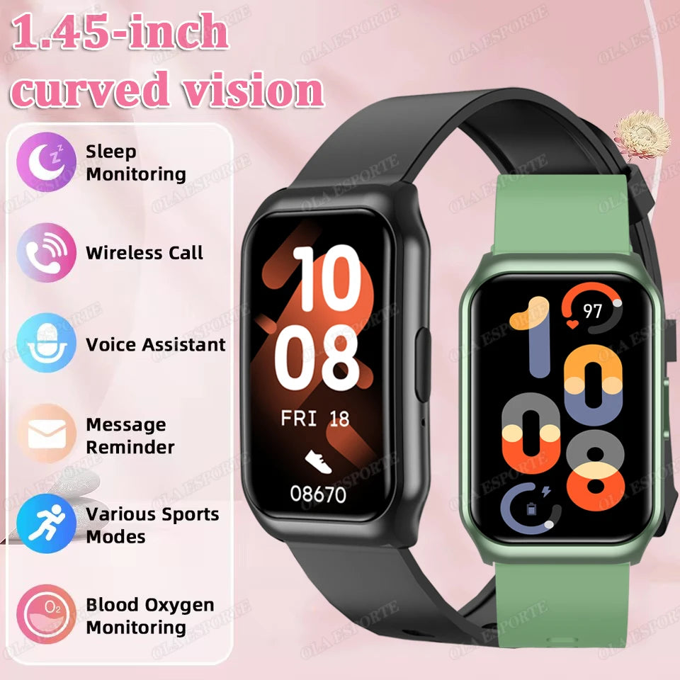 New Curved Screen Smart Watch 2025 For Health Watch Heart Rate Blood Oxygen/Pressure Sleep Monitor Sports Waterproof Smartwatch