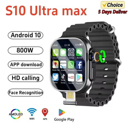 4G Android smartwatch DW99 with 2.2-inch Amoled rotating camera, supports video call, GPS and WIFI app downloads Smart watch Men