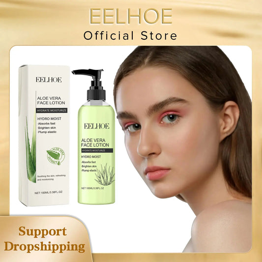 EELHOE Aloe Vera Moisturizing Face Lightening Lotions Smooth Glow Gloss Hydrator Rejuvenation Dry Skin Lotion for Face Nourish