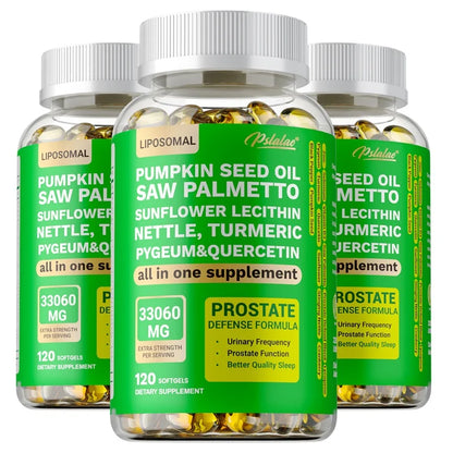 Prostate Support for Adult Men - Reduce Toilet Trips, Improve Sleep, Bladder Control, Relieve Hair Loss, Promote Hair Growth