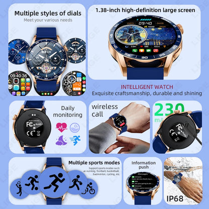 LIGE Men Fashion HD Screen Outdoor Sports Fitness Heart Rate Smartwatch 2025 New Bluetooth Call Waterproof Smart Watch Women