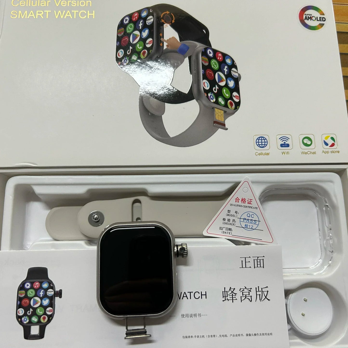 New Smart Watch CD20  Global Edition, 2.29-inch AMOLED Large Screen, 180 ° Rotating Camera, SIM Card, WiFi，GPS， Video call