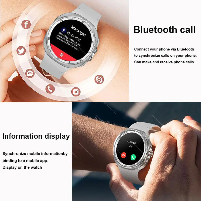 2025 New Smart Watch 8 Classic 46mm Ultra HD Screen ChatGPT GPS NFC Compass Clock Bluetooth Call Waterproof Smartwatch Men Women