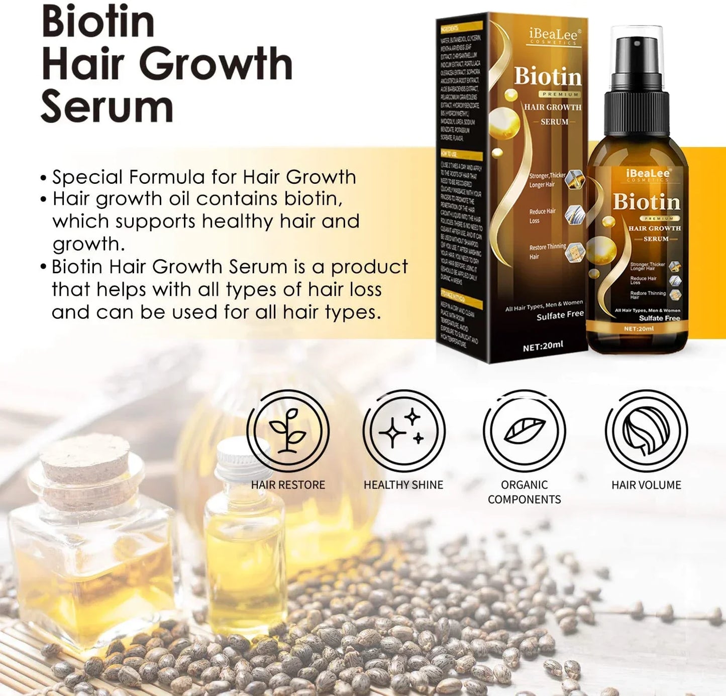 Hair Loss Treatment Spray Traction Alopecia Chebe Powder Essential Oil Africa Crazy Hair Growth Products Hair Care