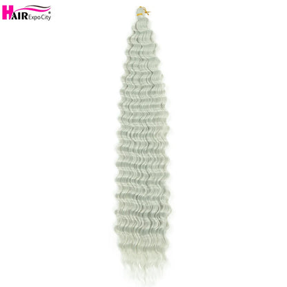 Ocean Wave Crochet Hair Extensions 30Inch Synthetic Deep Twist Curly Crochet Braids Soft Bohemian Water Wave Braid Hair