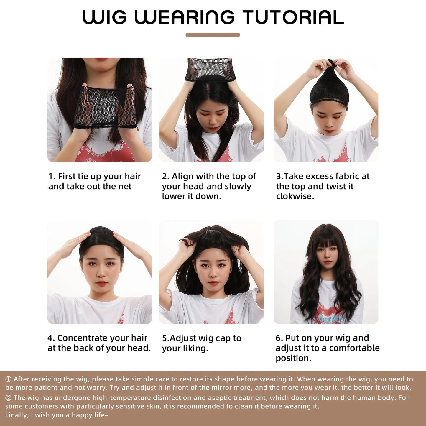 MEISU 24 Inch Synthetic Long Straight Bangs Wig Platinum Layered Fiber Heat-Resistant Natural Smooth Hair Party For Women