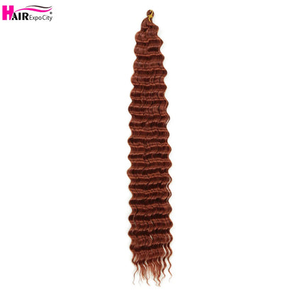 Ocean Wave Crochet Hair Extensions 30Inch Synthetic Deep Twist Curly Crochet Braids Soft Bohemian Water Wave Braid Hair