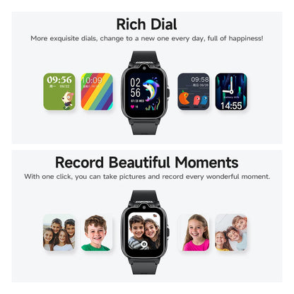 HOCO 1.6inch 2.5D HD Touch Screen 4G Children Phone Watch LBS GPS WIFI Positioning Kid Smart Watch Support GSM WCDMA FDD Network