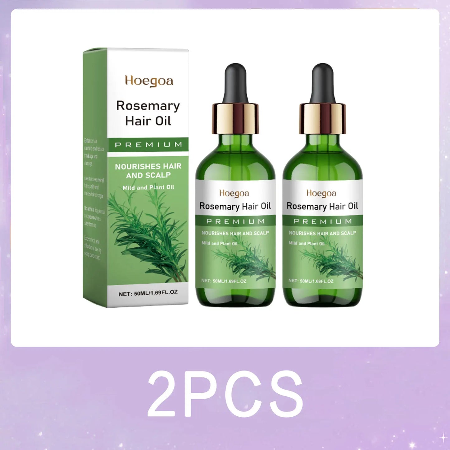 Rosemary Hair Oil for Hair Growth Growing Thicken Scalp Treatment Nourishing Volumizing Anti-Breakage Hair Strengthening Serum