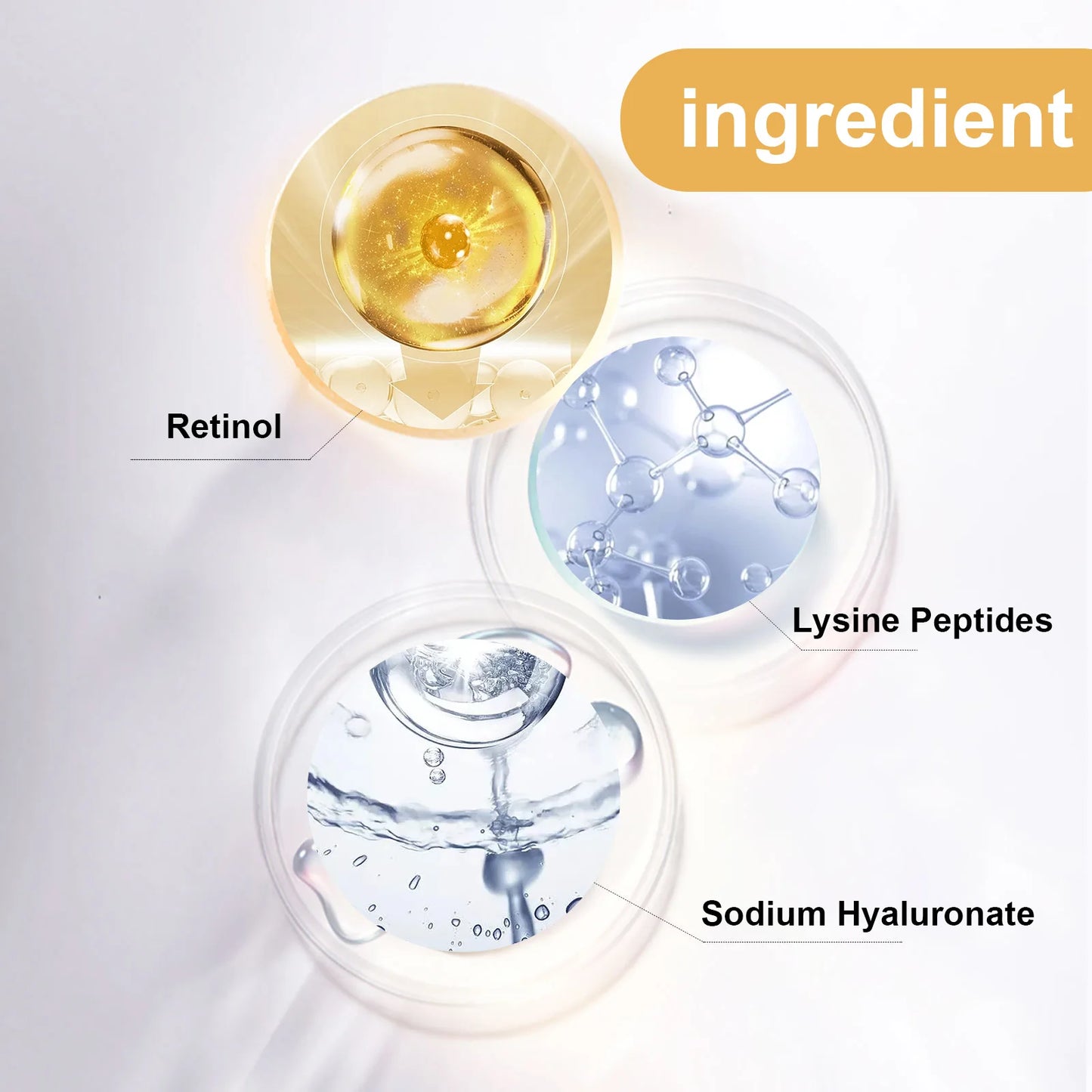 Retinol Peptide Eye Cream Reduce Dark Circles Eye Bag Remover Improve Puffiness Fade Eyes Fine Lines Brighten Eye Cream