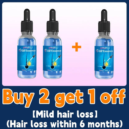 WPRBREGT blue bottle.hair growth essential 0iI. Say goodbye to baIdness. The secret 0f thick hair hair growth serums