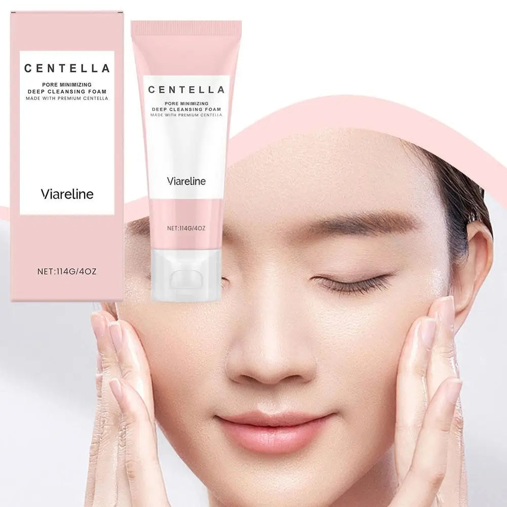 Himalayan Salt Centella Asiatica Cleanser Deep Cleansing Foam Removes Impurities Gentle Refreshing Facial Cleanser 114g