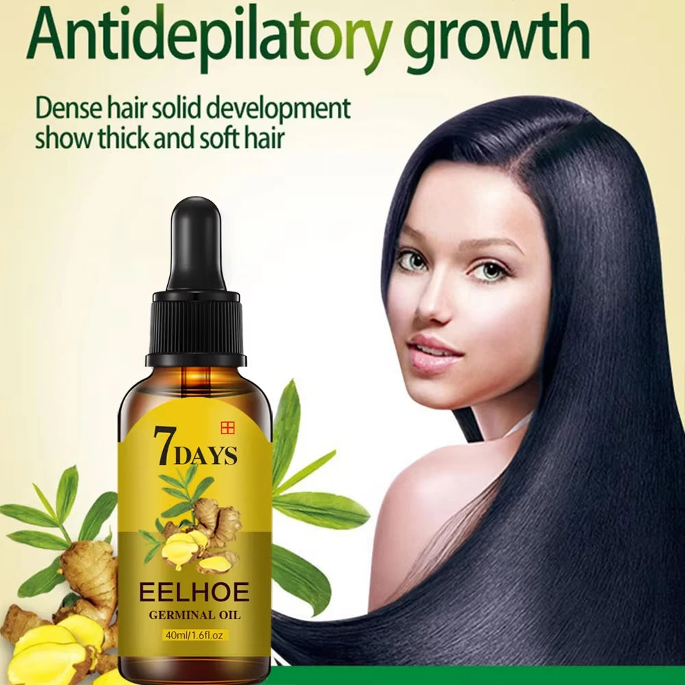 Hair Growth Serum Fast Growing Hair Essential Oil Beauty Hair Care Dense Regrowth Ginger Hair Promoting Regeneration Care