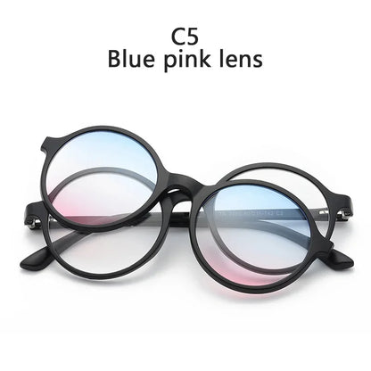 TR90 Frame Fashion Ladies Polarized Reading Sunglasses Magnetic Suction a Variety Clip Sets Mirror Night Vision Goggles Men