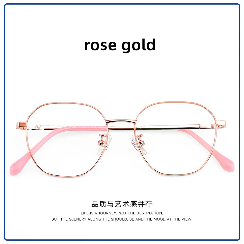 titanium glasses women prescription progressive glasses of sight far and near reading glasses women round glasses frame custom