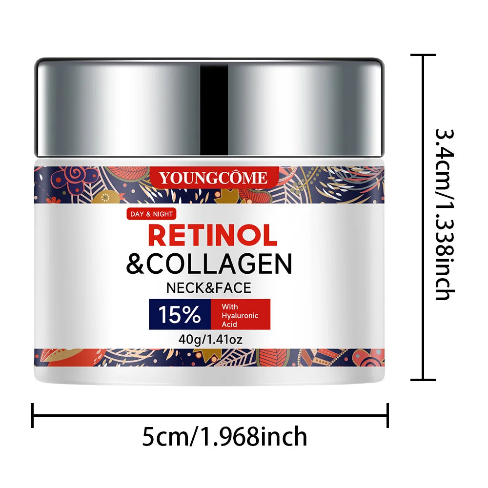 Collagen Retinol HyaluronicAcid Facial Cream Anti Aging Firming Lifting Fade Fine Lines Whitening Moisturizing Brightening Skin