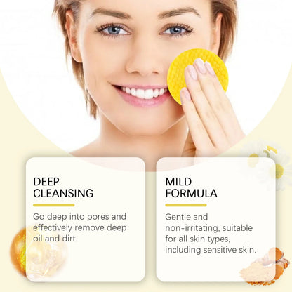 Turmeric Kojic Acid Cleansing Pads Exfoliating Pads Facial Sponges For Cleansing Exfoliating Daily Cleansing Skin Care Tools
