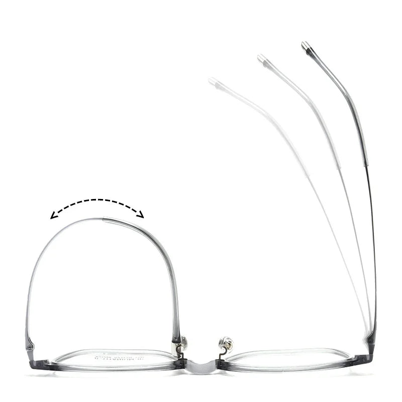 Ultralight TR90 β-Titanium Square Optical Frame for Women Flexible Anti-Slip Plastic Glasses for Daily Wear & Business Casual
