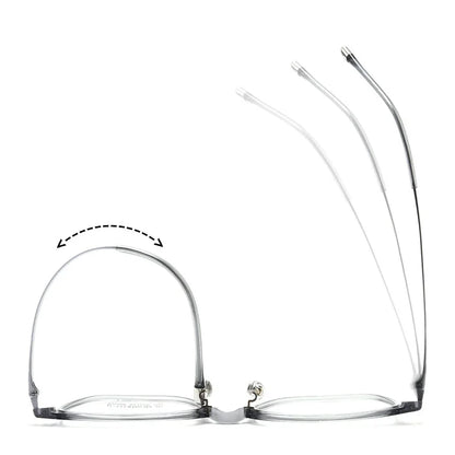 Ultralight TR90 β-Titanium Square Optical Frame for Women Flexible Anti-Slip Plastic Glasses for Daily Wear & Business Casual