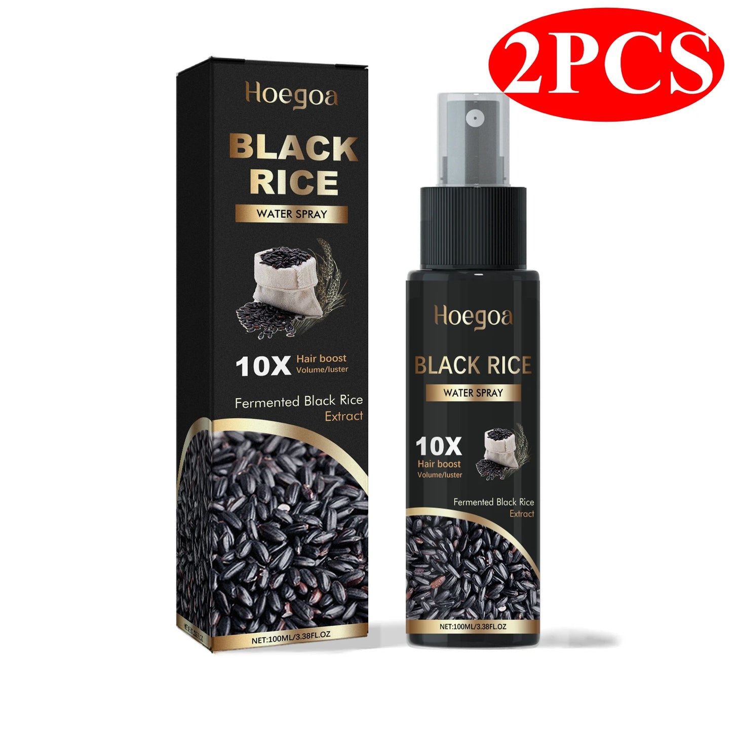 Black Rice Water Hair Care Spray Deep Moisturise Strengthens Hair Roots Ginger Scalp Care Repair Essence Fluid Hair Care