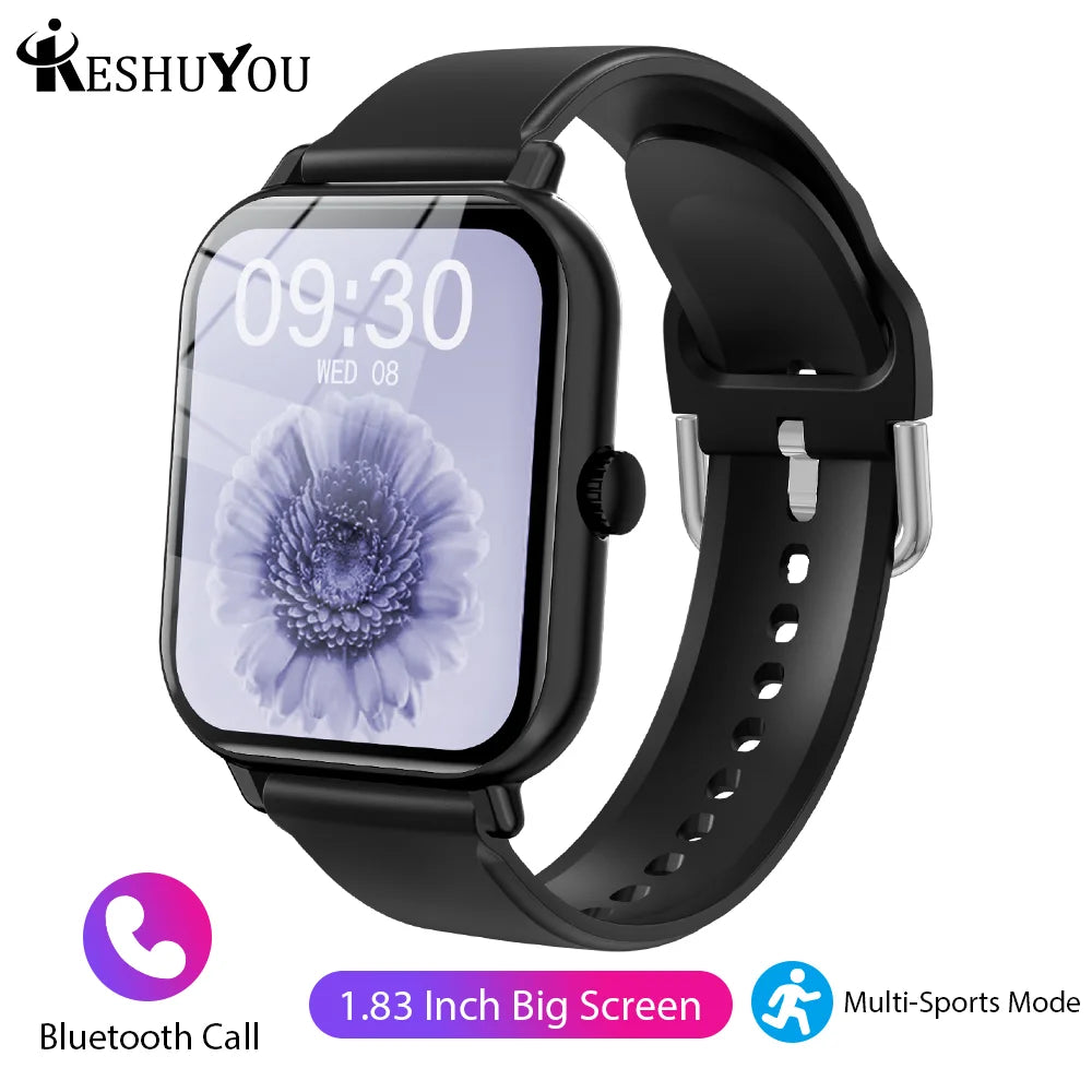 KESHUYOU 2025 New Smart Watch Men Women Full Touch Screen Heart Rate Tracker Bluetooth Talking Sports Smart Watch Holiday Gift