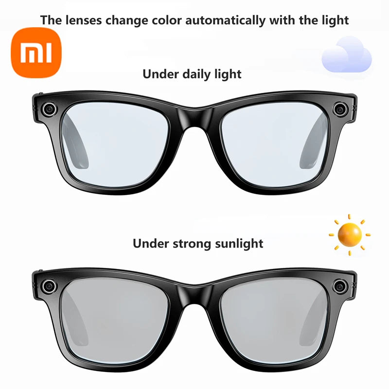 Xiaomi Smart Glasses Recording Videos Ai Photo Recognition Answer Translation Large Battery Ip65 Waterproof Bluetooth Glasses