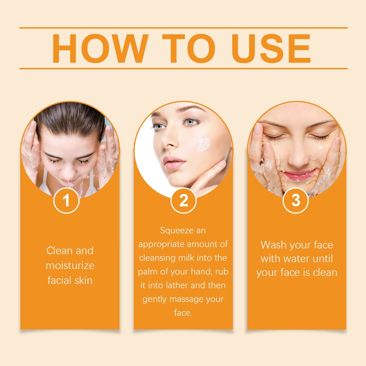 Vitamin C Exfoliating Facial Cleanser Prevent Pore Blockage Gently Remove Makeup Clean Face Dirt Moisturizing Facial Cleanser