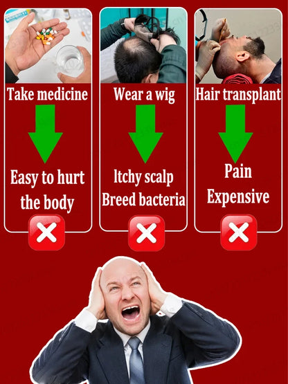 Double hair growth essential oil, the result of plant essence research, say goodbye to baldness and hair loss, without harming t